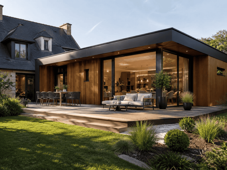 Maison agrandie et valorisée